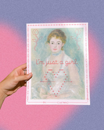 Just A Girl (Mixed Media) Print