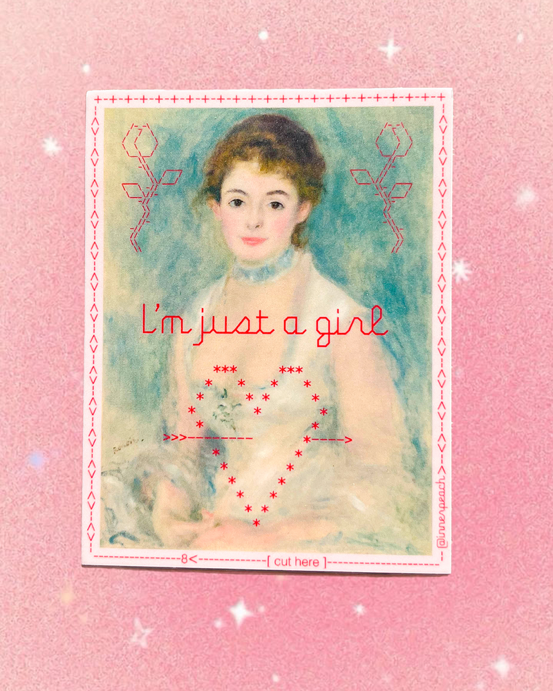 Just A Girl Sticker