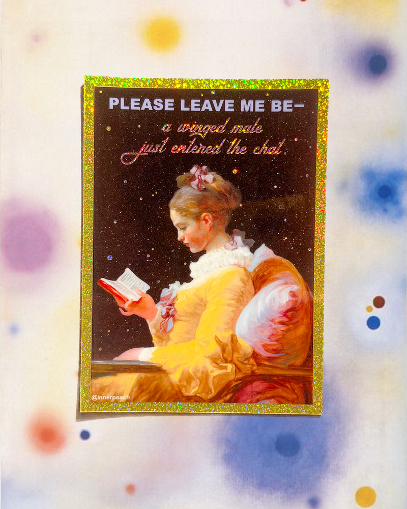 Leave Me Be Sparkly Sticker