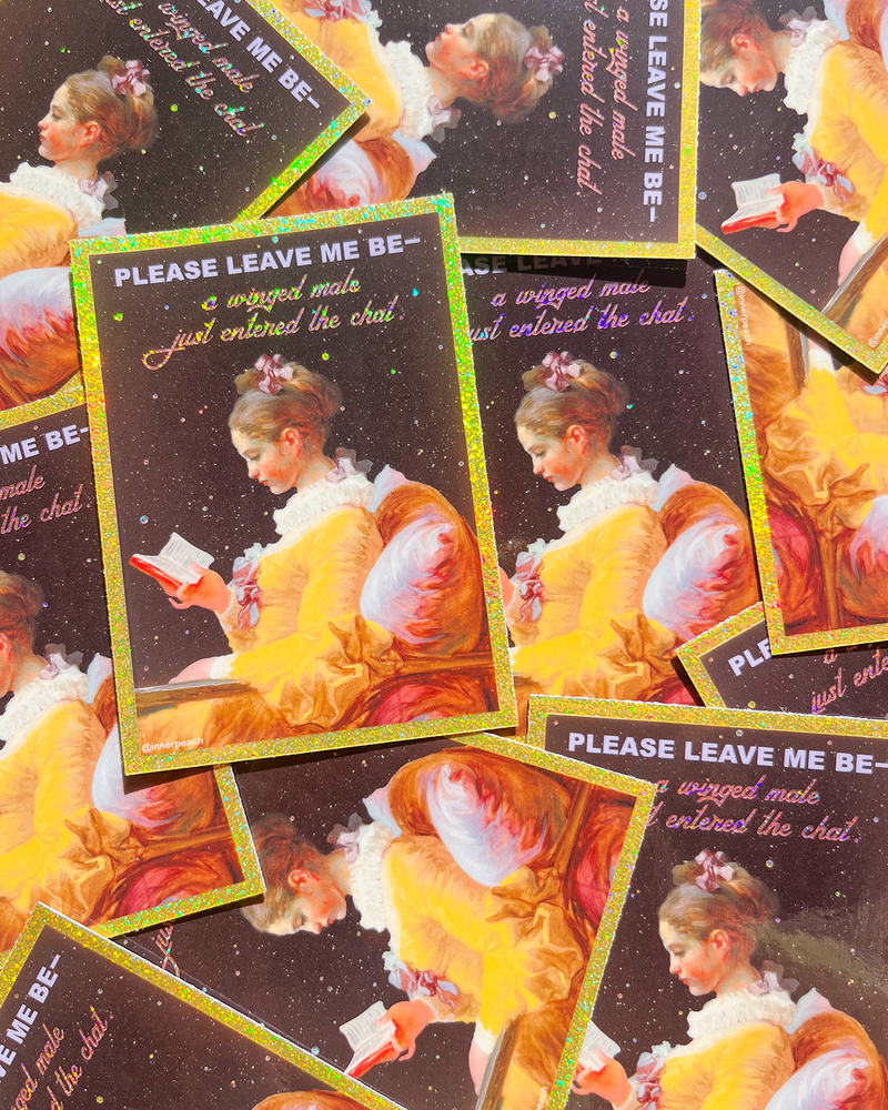 Leave Me Be Sparkly Sticker