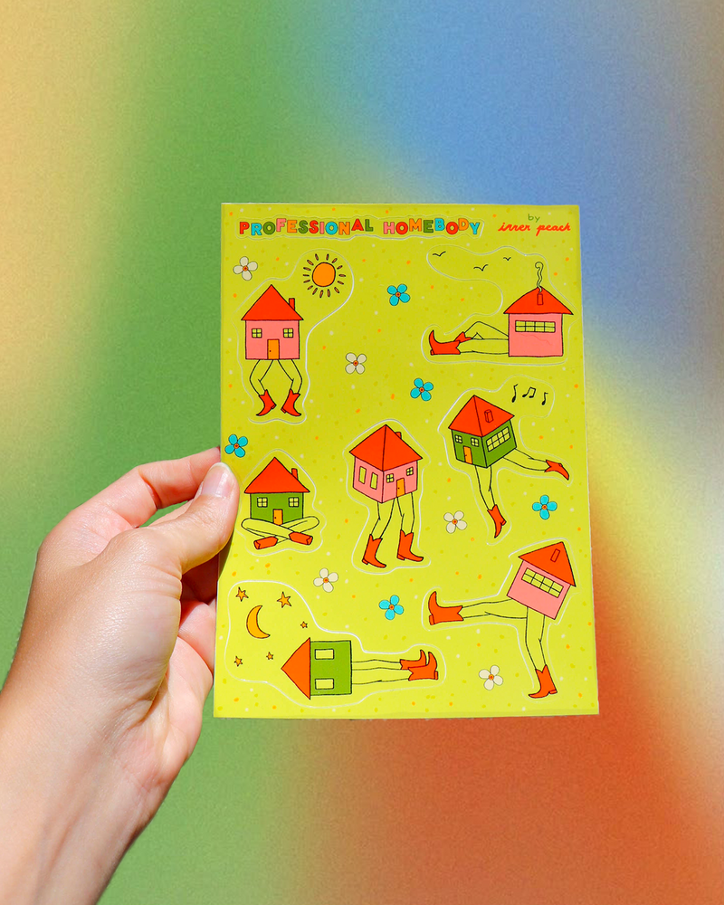 Professional Homebody Sticker Sheet
