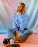 Crying is Cool Crewneck- Blue.