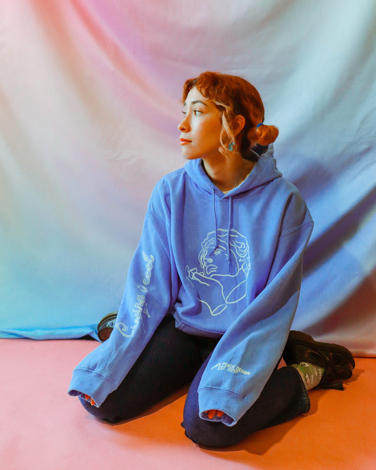 Blue hoodie discount design