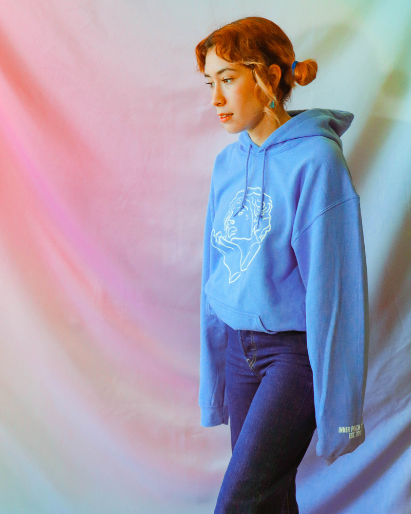 Crying is Cool Hoodie- Blue.