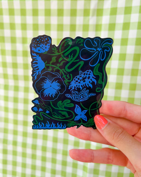 Flame Flowers Sticker – Inner Peach Design