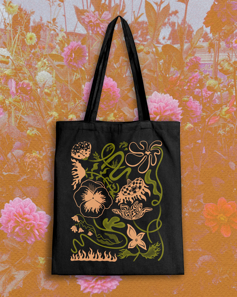 Flame Flowers Tote