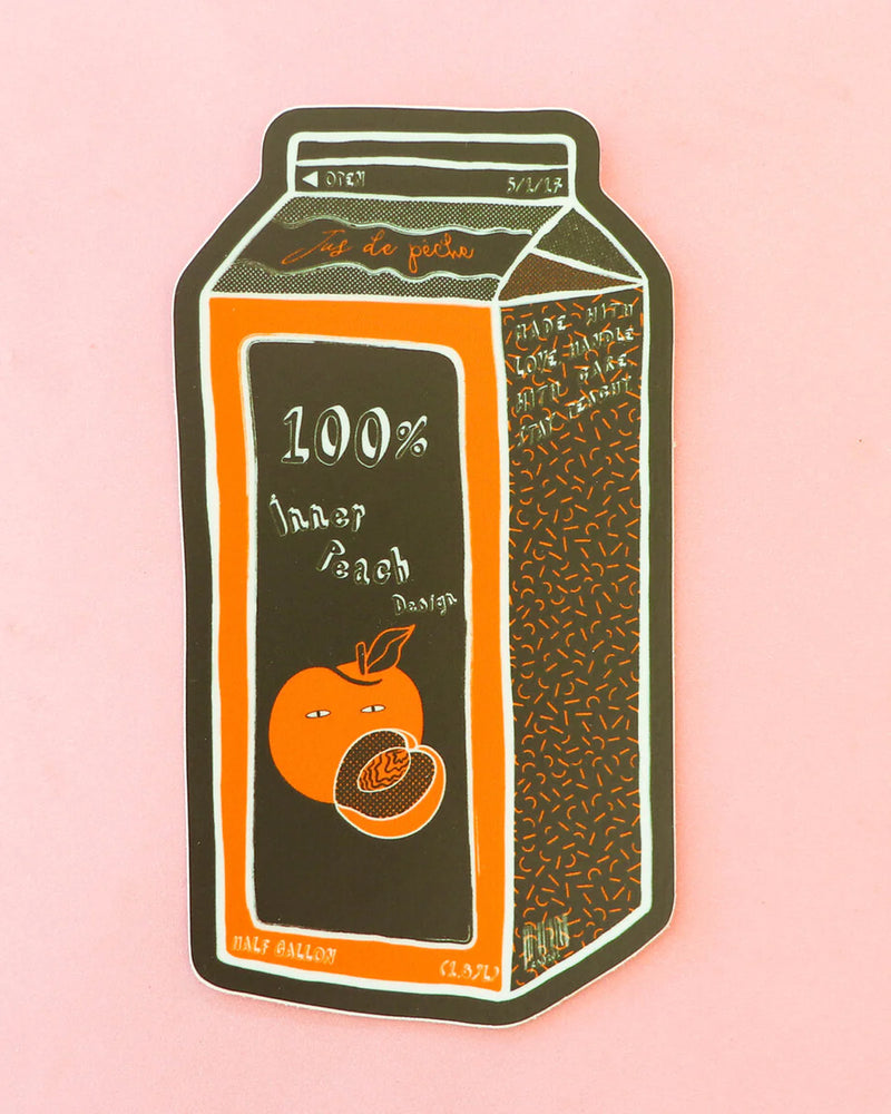 Peach Juice Sticker.